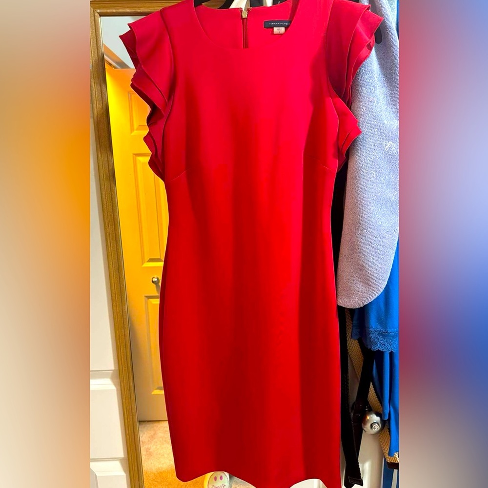 Red cocktail dress